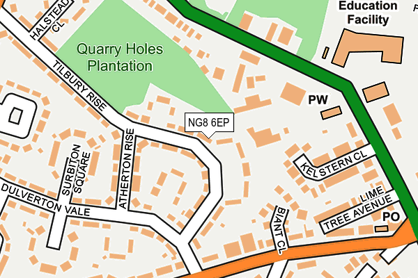 NG8 6EP map - OS OpenMap – Local (Ordnance Survey)