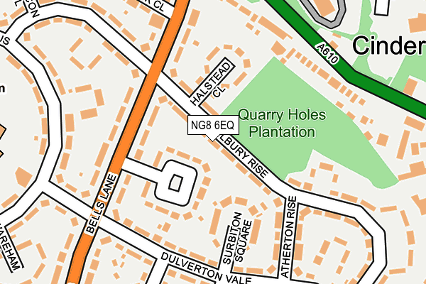 NG8 6EQ map - OS OpenMap – Local (Ordnance Survey)