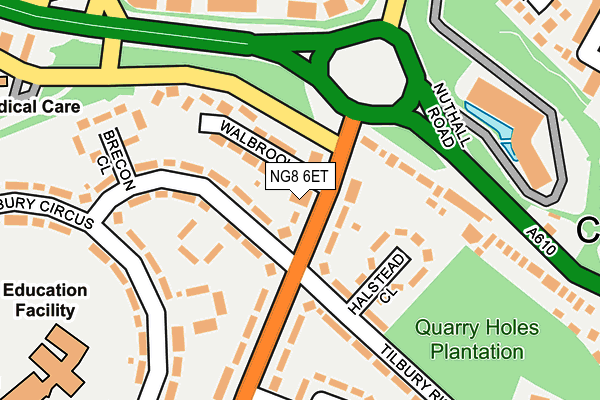 NG8 6ET map - OS OpenMap – Local (Ordnance Survey)