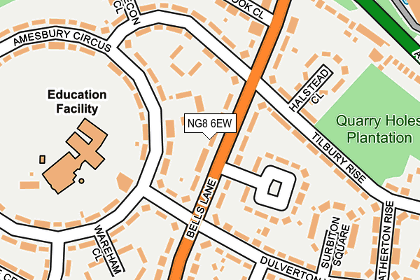 NG8 6EW map - OS OpenMap – Local (Ordnance Survey)