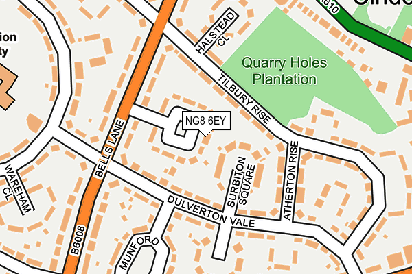 NG8 6EY map - OS OpenMap – Local (Ordnance Survey)