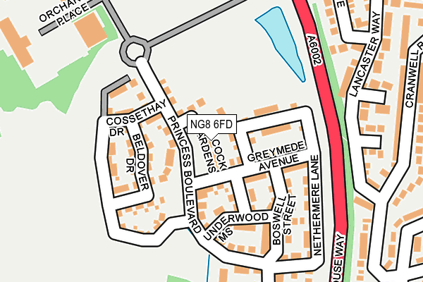 NG8 6FD map - OS OpenMap – Local (Ordnance Survey)