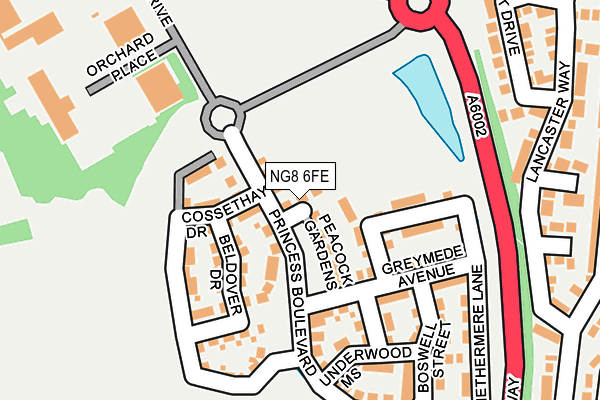 NG8 6FE map - OS OpenMap – Local (Ordnance Survey)