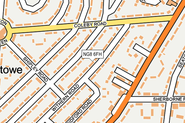 NG8 6FH map - OS OpenMap – Local (Ordnance Survey)