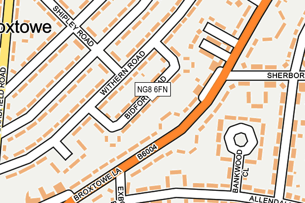 NG8 6FN map - OS OpenMap – Local (Ordnance Survey)