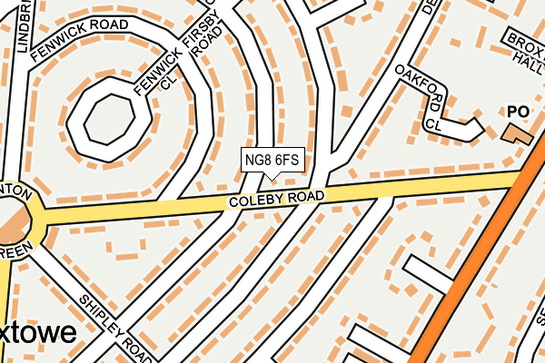 NG8 6FS map - OS OpenMap – Local (Ordnance Survey)