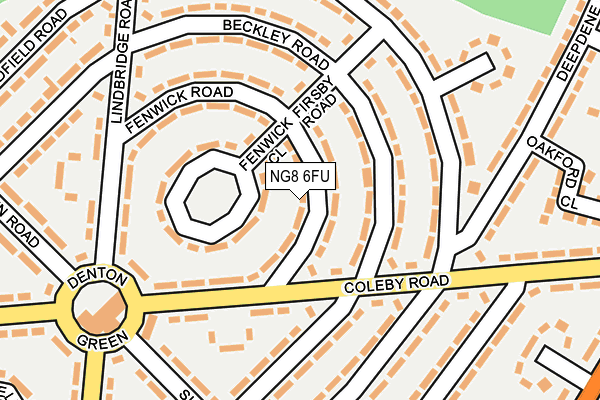 NG8 6FU map - OS OpenMap – Local (Ordnance Survey)