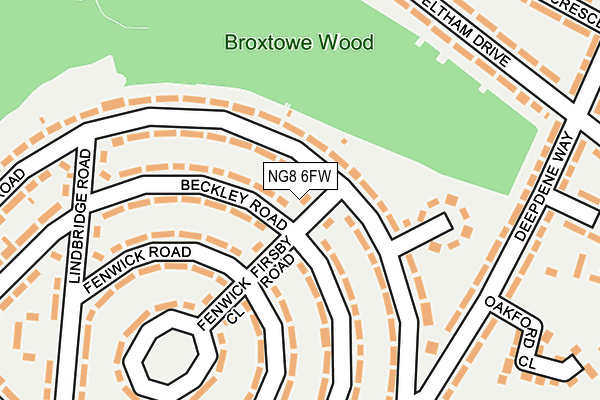 NG8 6FW map - OS OpenMap – Local (Ordnance Survey)