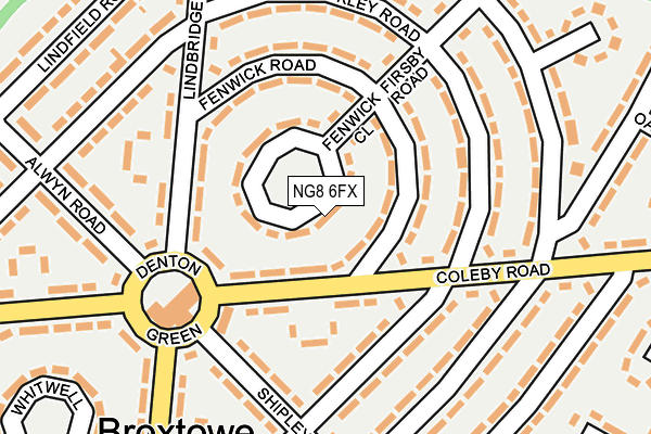 NG8 6FX map - OS OpenMap – Local (Ordnance Survey)