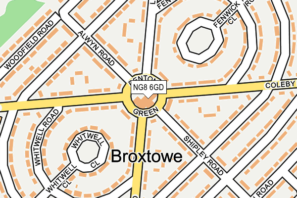 NG8 6GD map - OS OpenMap – Local (Ordnance Survey)