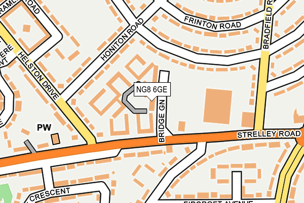 NG8 6GE map - OS OpenMap – Local (Ordnance Survey)