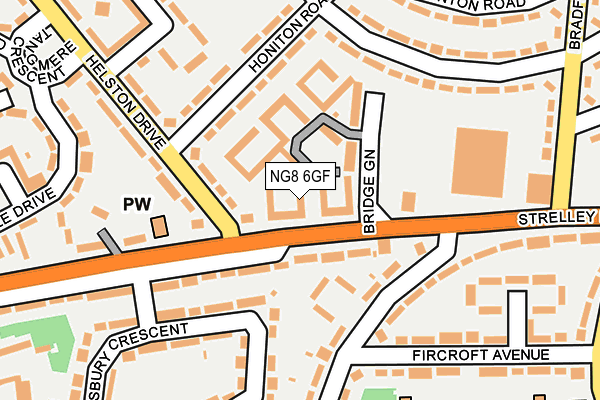 NG8 6GF map - OS OpenMap – Local (Ordnance Survey)