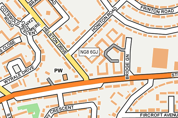 NG8 6GJ map - OS OpenMap – Local (Ordnance Survey)