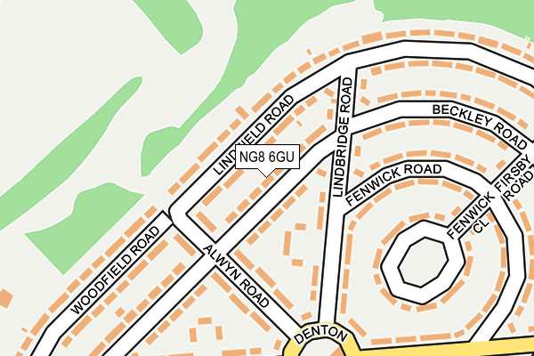 NG8 6GU map - OS OpenMap – Local (Ordnance Survey)