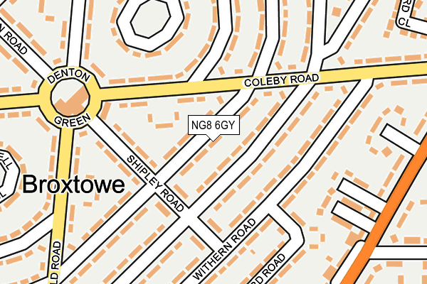 NG8 6GY map - OS OpenMap – Local (Ordnance Survey)