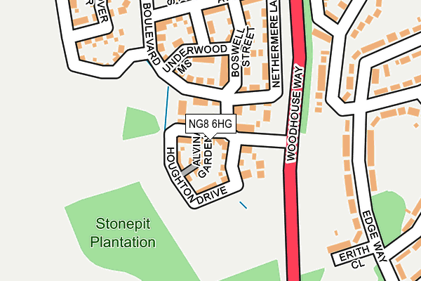 NG8 6HG map - OS OpenMap – Local (Ordnance Survey)