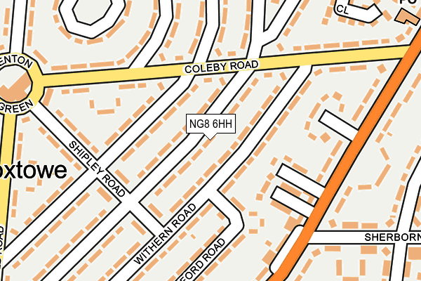 NG8 6HH map - OS OpenMap – Local (Ordnance Survey)