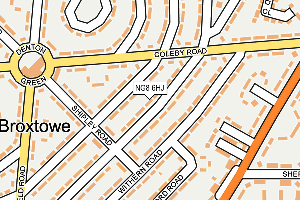NG8 6HJ map - OS OpenMap – Local (Ordnance Survey)