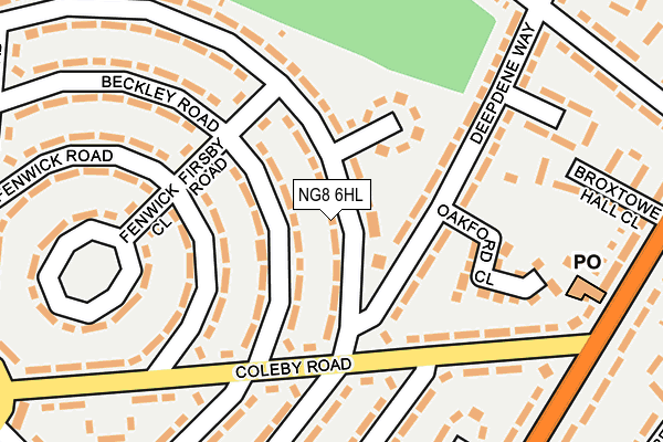 NG8 6HL map - OS OpenMap – Local (Ordnance Survey)