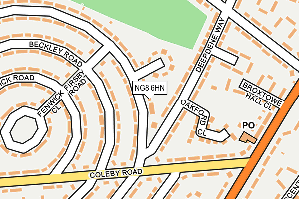 NG8 6HN map - OS OpenMap – Local (Ordnance Survey)