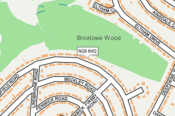NG8 6HQ map - OS OpenMap – Local (Ordnance Survey)