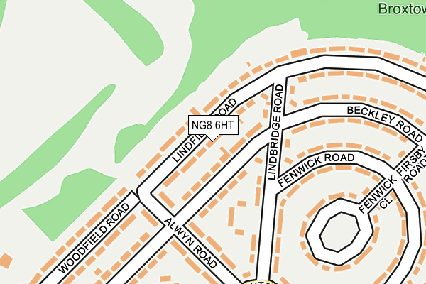 NG8 6HT map - OS OpenMap – Local (Ordnance Survey)