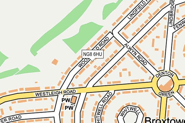 NG8 6HU map - OS OpenMap – Local (Ordnance Survey)
