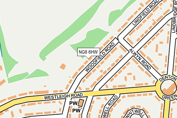 NG8 6HW map - OS OpenMap – Local (Ordnance Survey)