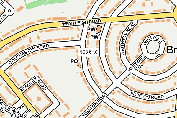 NG8 6HX map - OS OpenMap – Local (Ordnance Survey)