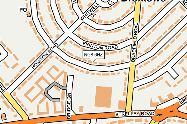 NG8 6HZ map - OS OpenMap – Local (Ordnance Survey)