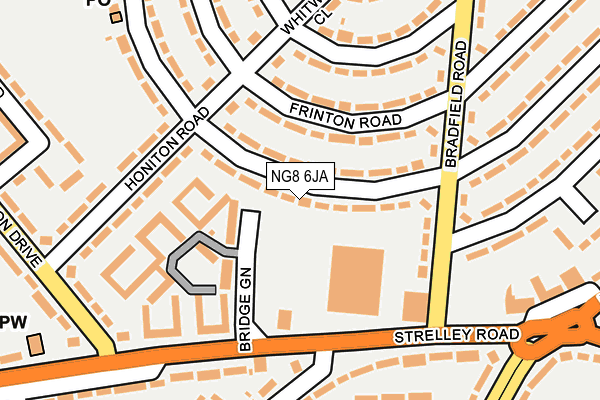 NG8 6JA map - OS OpenMap – Local (Ordnance Survey)