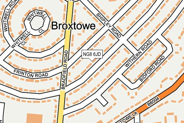 NG8 6JD map - OS OpenMap – Local (Ordnance Survey)