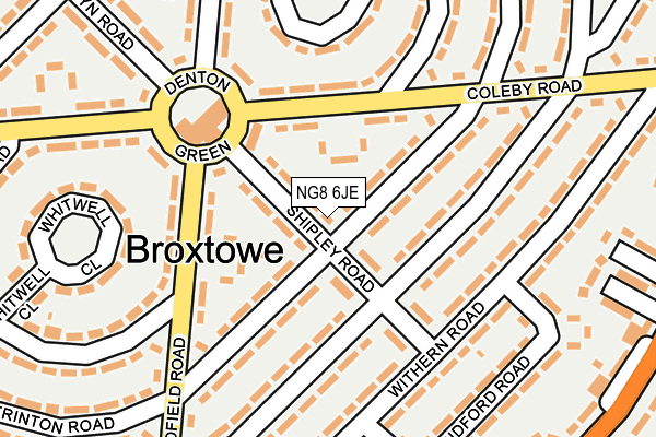 NG8 6JE map - OS OpenMap – Local (Ordnance Survey)