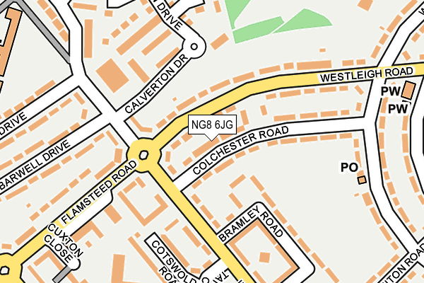 NG8 6JG map - OS OpenMap – Local (Ordnance Survey)