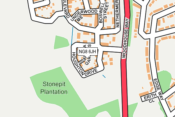 NG8 6JH map - OS OpenMap – Local (Ordnance Survey)