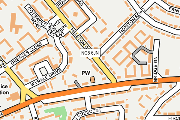 NG8 6JN map - OS OpenMap – Local (Ordnance Survey)