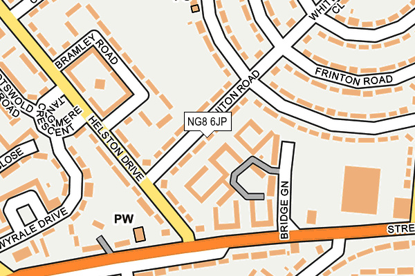 NG8 6JP map - OS OpenMap – Local (Ordnance Survey)