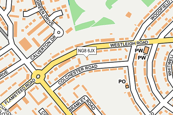 NG8 6JX map - OS OpenMap – Local (Ordnance Survey)