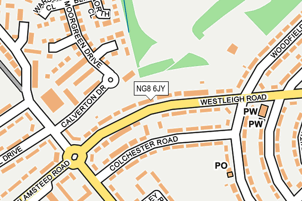 NG8 6JY map - OS OpenMap – Local (Ordnance Survey)