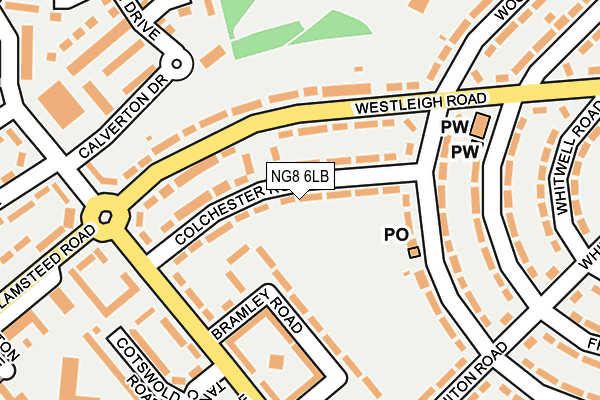 NG8 6LB map - OS OpenMap – Local (Ordnance Survey)