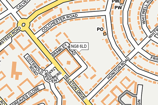 NG8 6LD map - OS OpenMap – Local (Ordnance Survey)