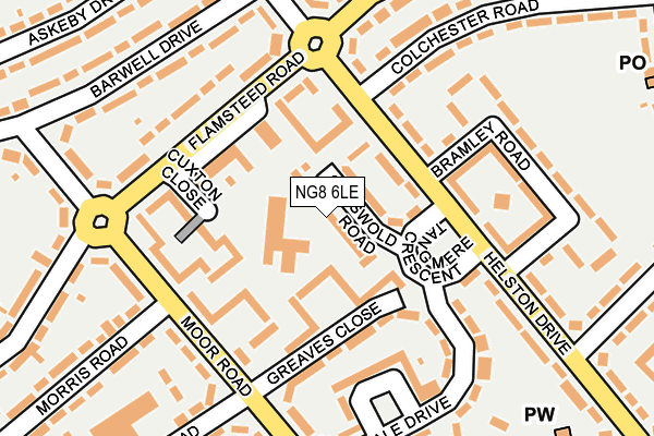 NG8 6LE map - OS OpenMap – Local (Ordnance Survey)