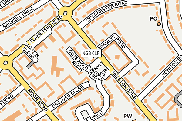 NG8 6LF map - OS OpenMap – Local (Ordnance Survey)