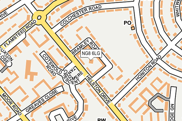 NG8 6LG map - OS OpenMap – Local (Ordnance Survey)