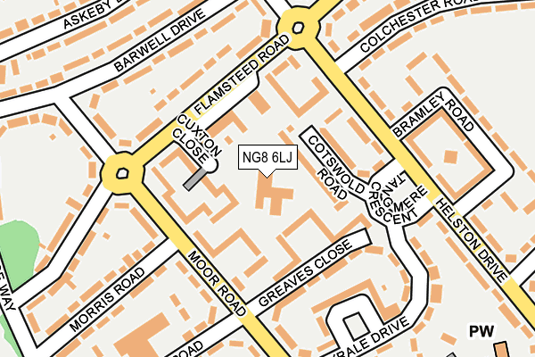 NG8 6LJ map - OS OpenMap – Local (Ordnance Survey)