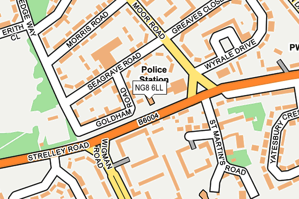 NG8 6LL map - OS OpenMap – Local (Ordnance Survey)