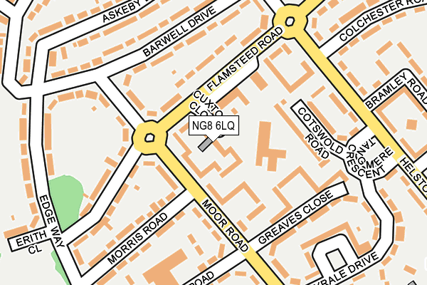 NG8 6LQ map - OS OpenMap – Local (Ordnance Survey)