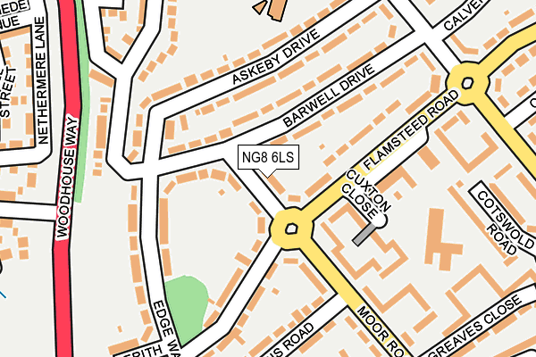 NG8 6LS map - OS OpenMap – Local (Ordnance Survey)