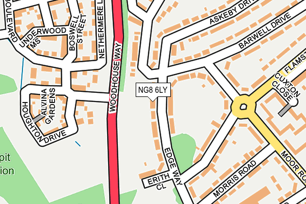 NG8 6LY map - OS OpenMap – Local (Ordnance Survey)