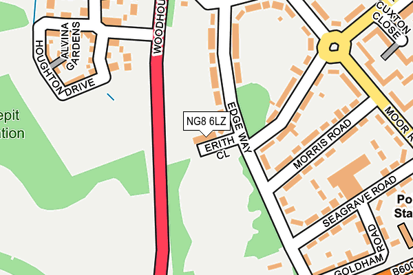 NG8 6LZ map - OS OpenMap – Local (Ordnance Survey)